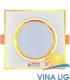 Đèn led âm trần đổi màu vuông mặt vàng MVV7 Asia